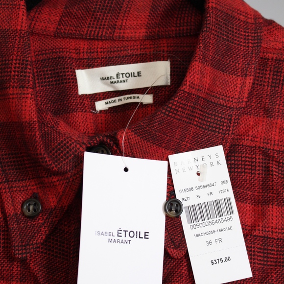 Isabel Marant Delora Red Flannel- Fall Staple!! - Picture 6 of 6